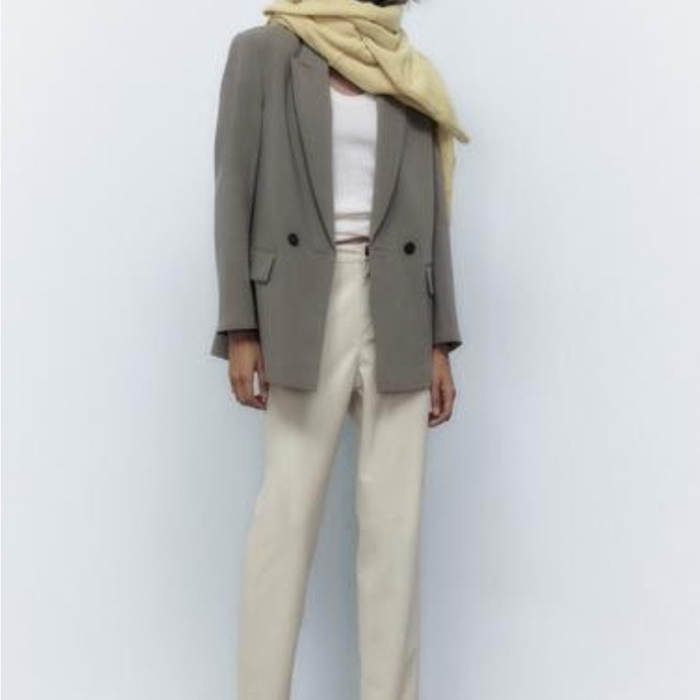 Zara Faux Leather Straight Leg Pants